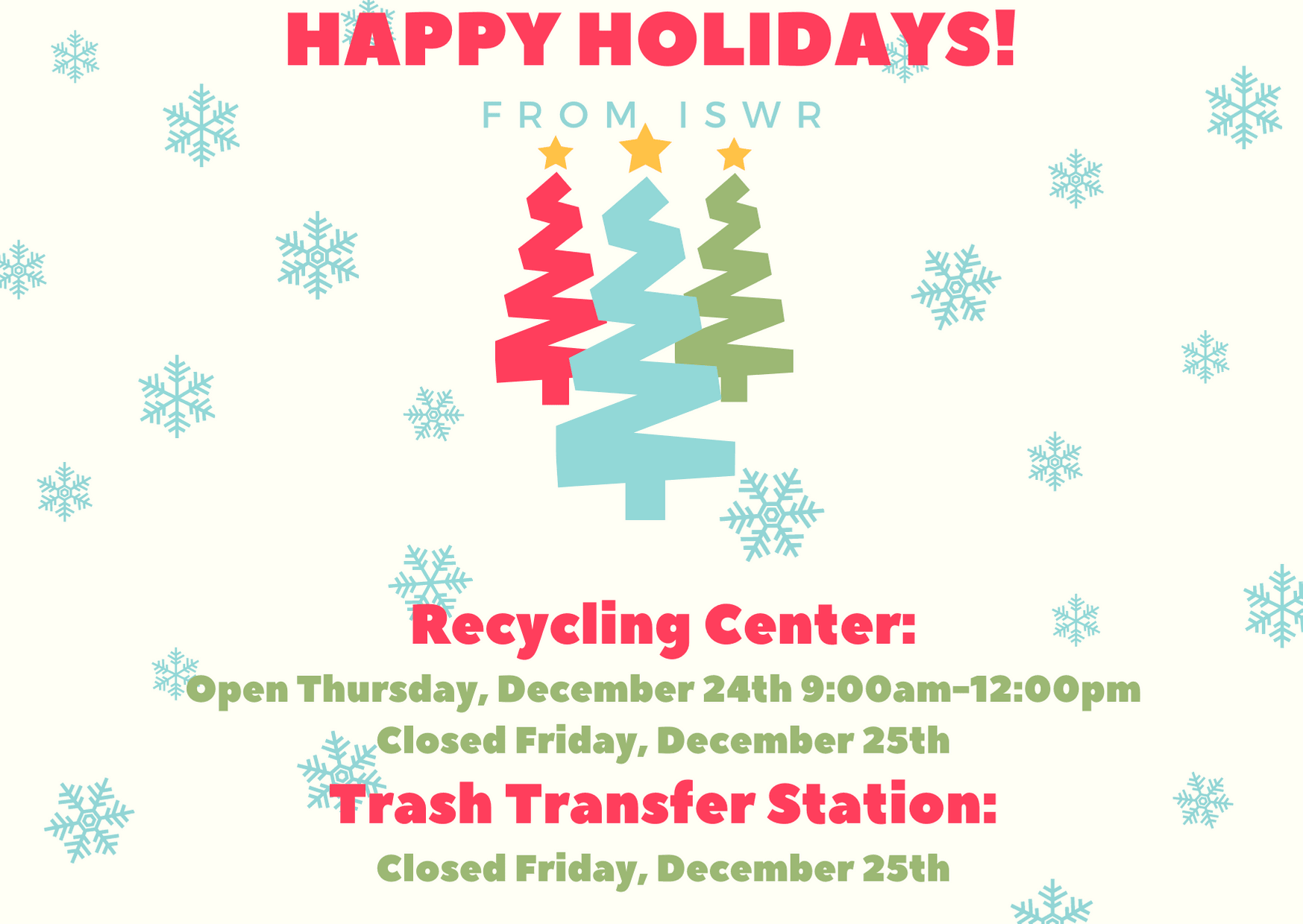 Happy Holidays from ISWR