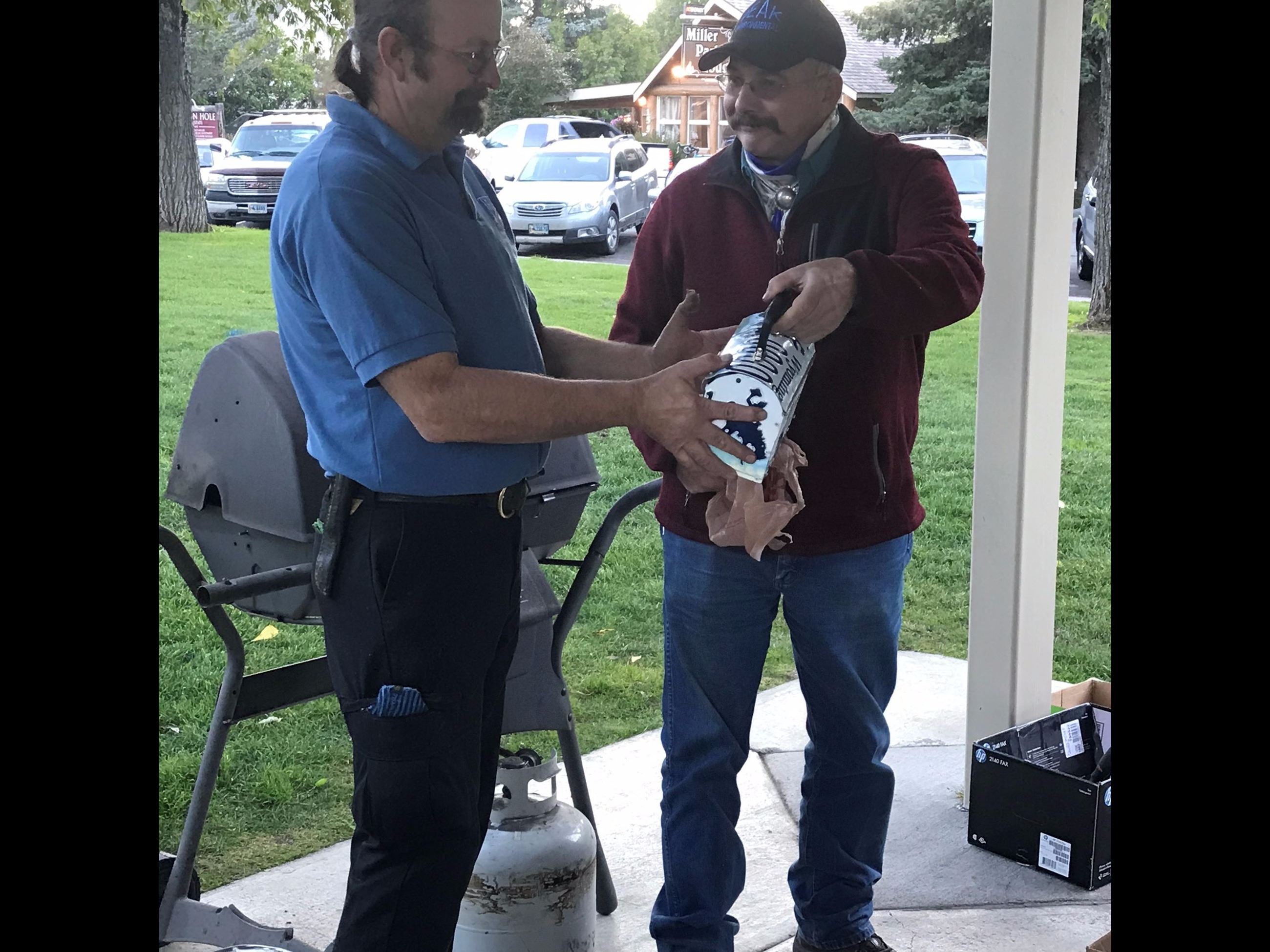 Lane receiving award 