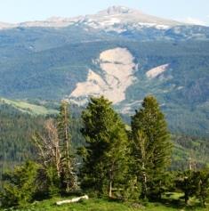 Landslide on a Mountain